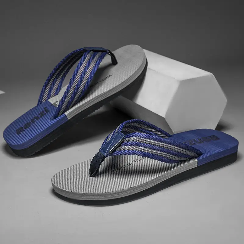 Cross-border Explosions Personalized Flip-Flops Men's Summer Non-slip Sandals Clip-on Trendy Wear-resistant Outer Wear Beach Slippers for Men - Image 5