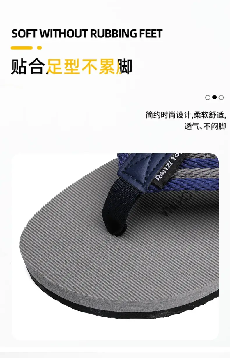 Cross-border Explosions Personalized Flip-Flops Men's Summer Non-slip Sandals Clip-on Trendy Wear-resistant Outer Wear Beach Slippers for Men — feature 3