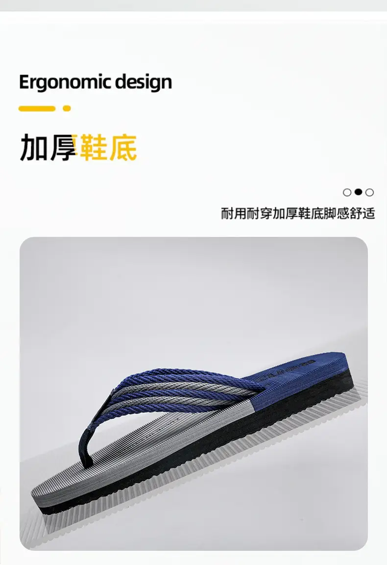 Cross-border Explosions Personalized Flip-Flops Men's Summer Non-slip Sandals Clip-on Trendy Wear-resistant Outer Wear Beach Slippers for Men — feature 5