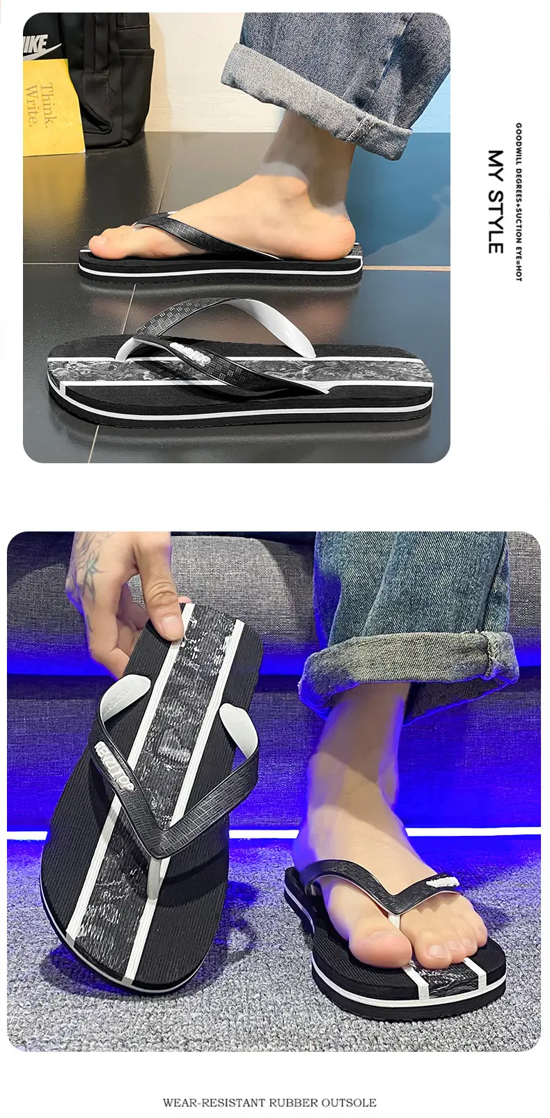 2025 Summer Flip Flops Large Size Non-Slip Wearable — feature 9