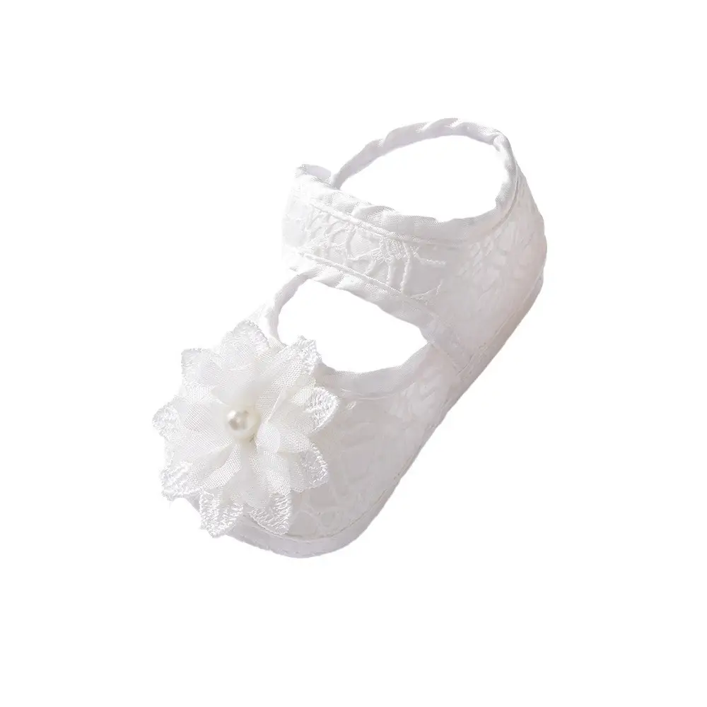 White Lace Bow Baby Shoes for 0-1 Year Old