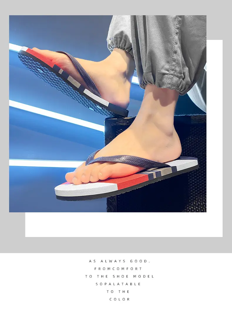 Wear-resistant lightweight breathable flip-flops men's summer non-slip outdoor sandals men's trendy beach flip-flops — feature 1