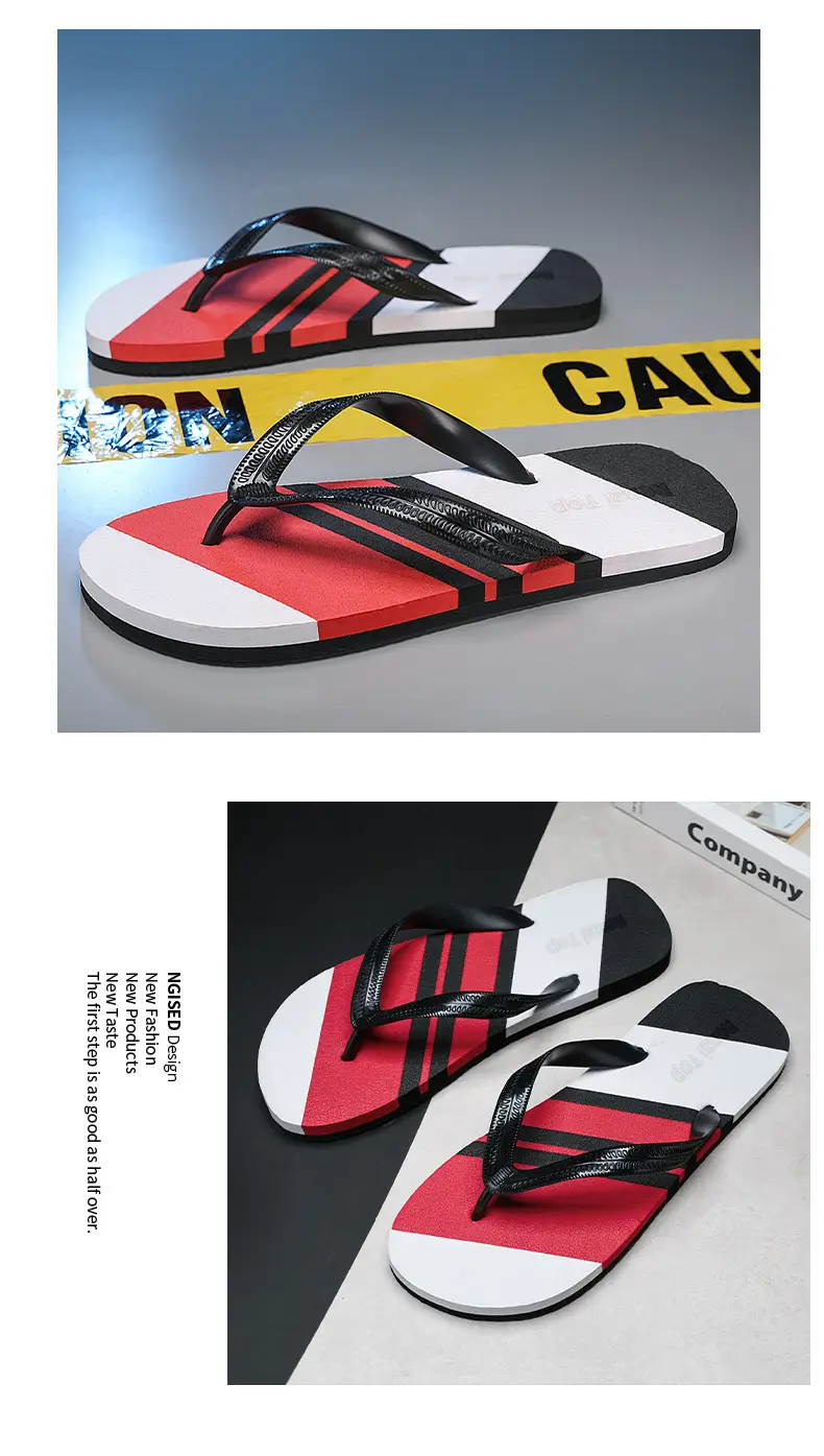 Wear-resistant lightweight breathable flip-flops men's summer non-slip outdoor sandals men's trendy beach flip-flops — feature 15