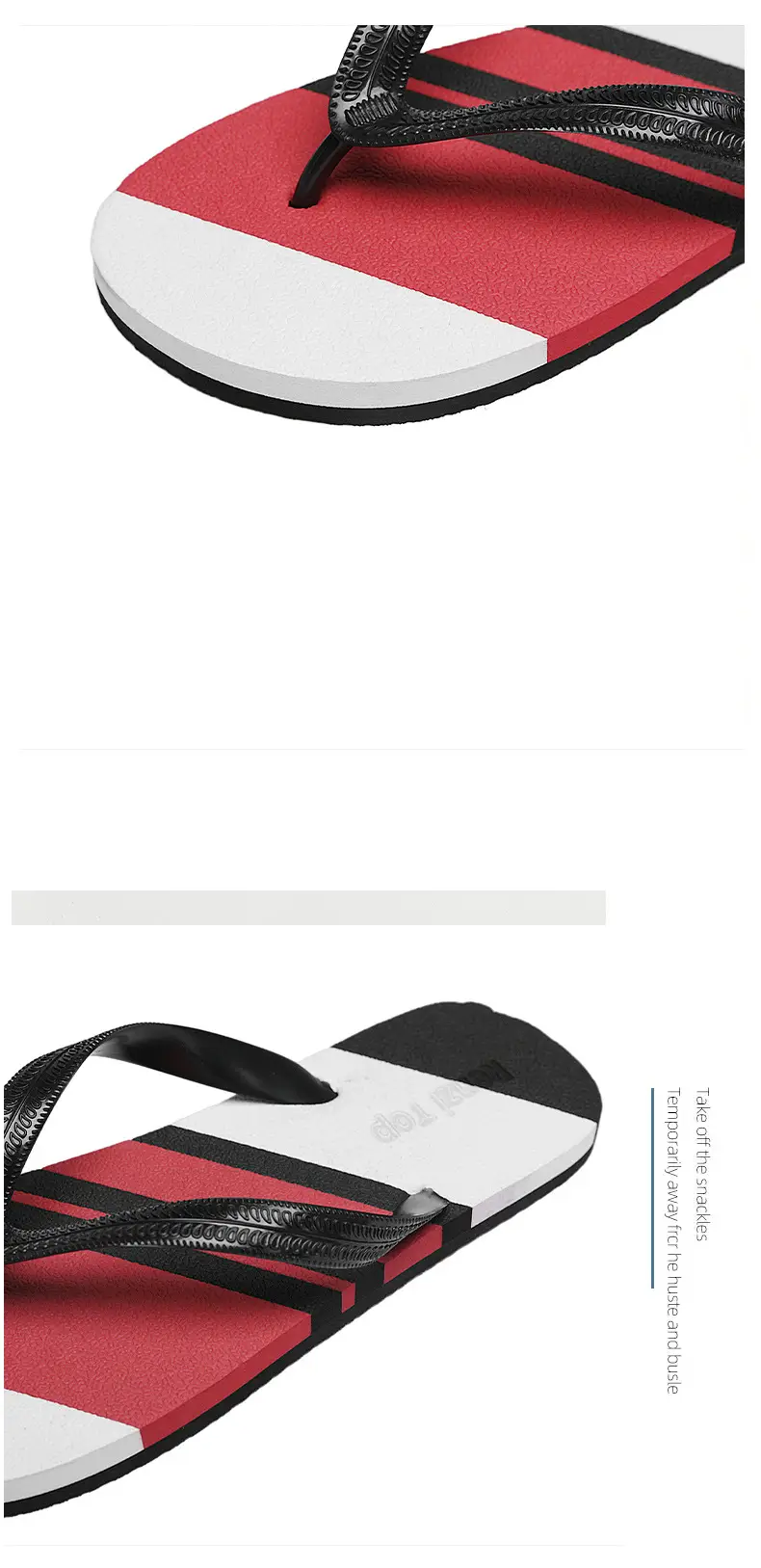 Wear-resistant lightweight breathable flip-flops men's summer non-slip outdoor sandals men's trendy beach flip-flops — feature 3