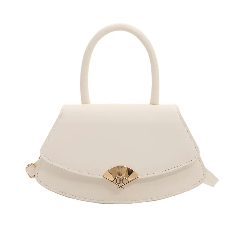 Women's Fan-Shaped White Shoulder Crossbody Bag - Image 10