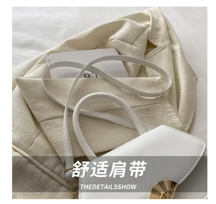 Women's Fan-Shaped White Shoulder Crossbody Bag — feature 5