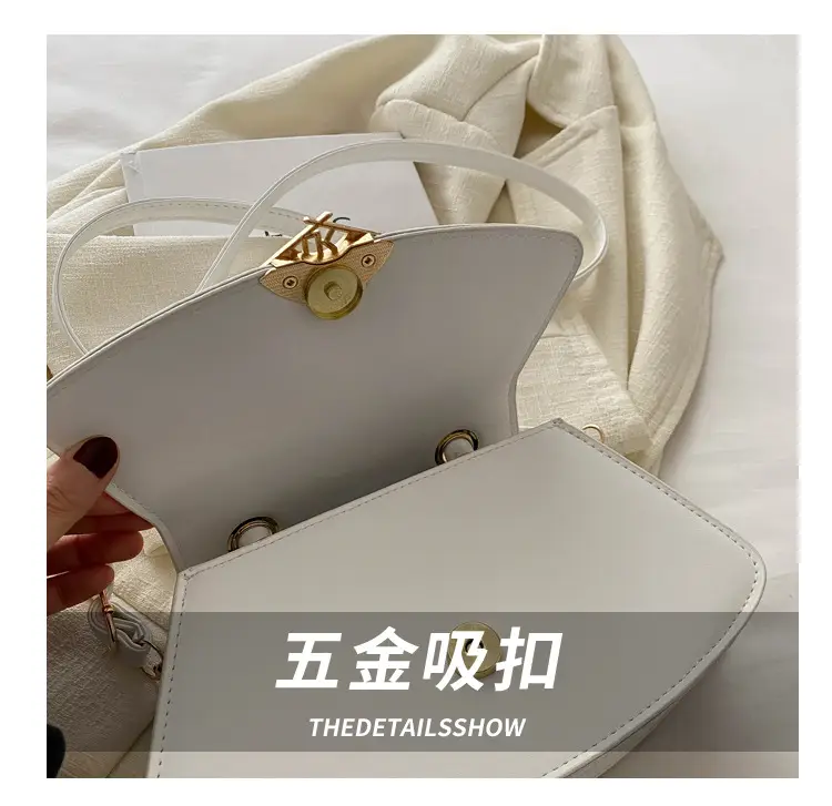 Women's Fan-Shaped White Shoulder Crossbody Bag — feature 7