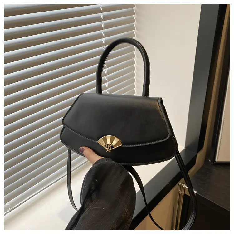 Women's Fan-Shaped White Shoulder Crossbody Bag - Image 2