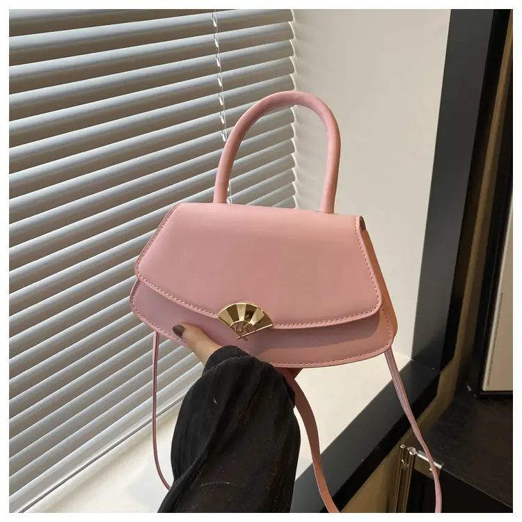 Women's Fan-Shaped White Shoulder Crossbody Bag - Image 3