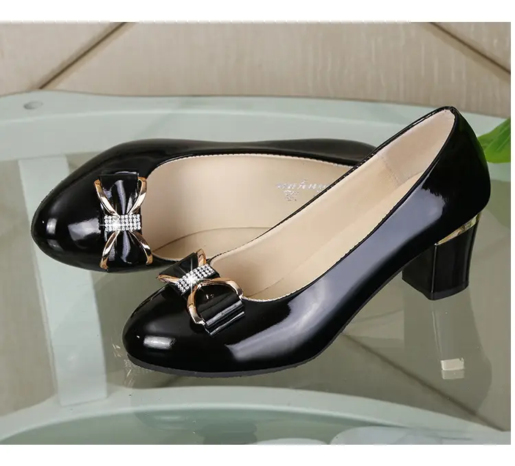 Beige Bow Heeled Women's Shoes 2024 Summer — feature 21