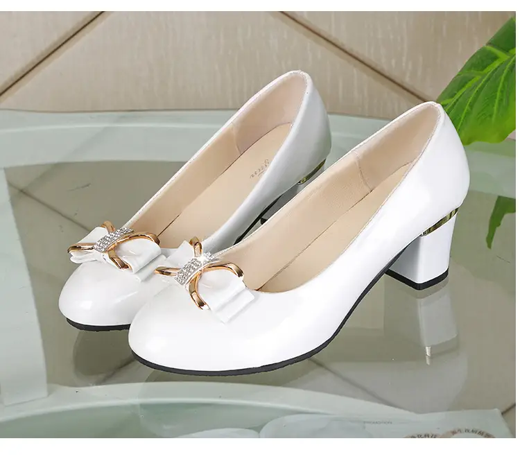Beige Bow Heeled Women's Shoes 2024 Summer — feature 24