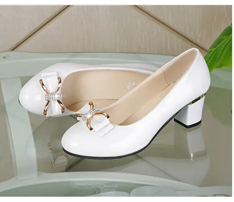 Beige Bow Heeled Women's Shoes 2024 Summer — feature 25