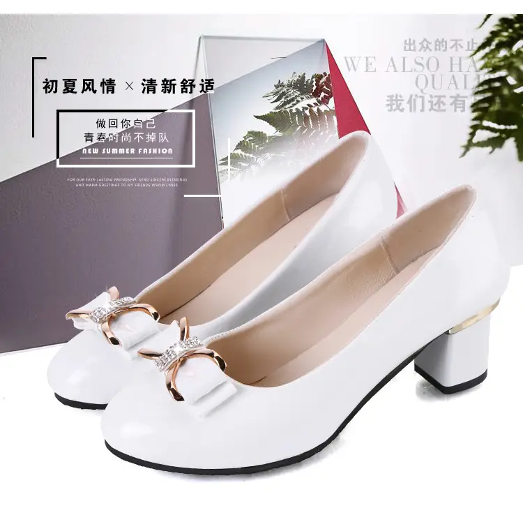 Beige Bow Heeled Women's Shoes 2024 Summer — feature 3
