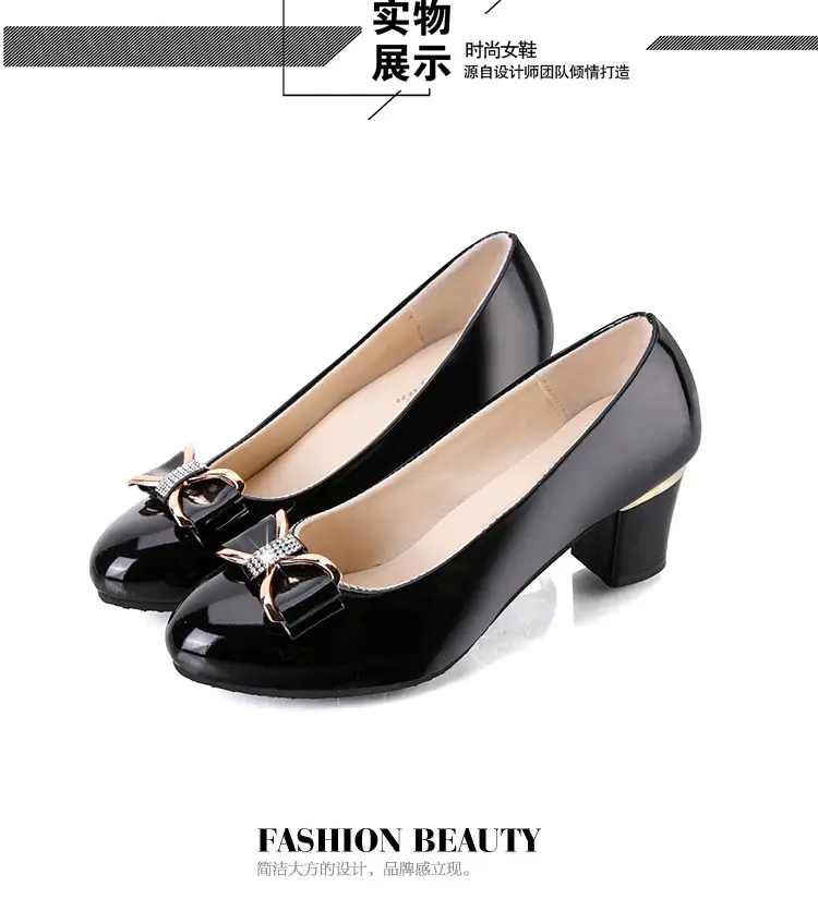 Beige Bow Heeled Women's Shoes 2024 Summer — feature 31
