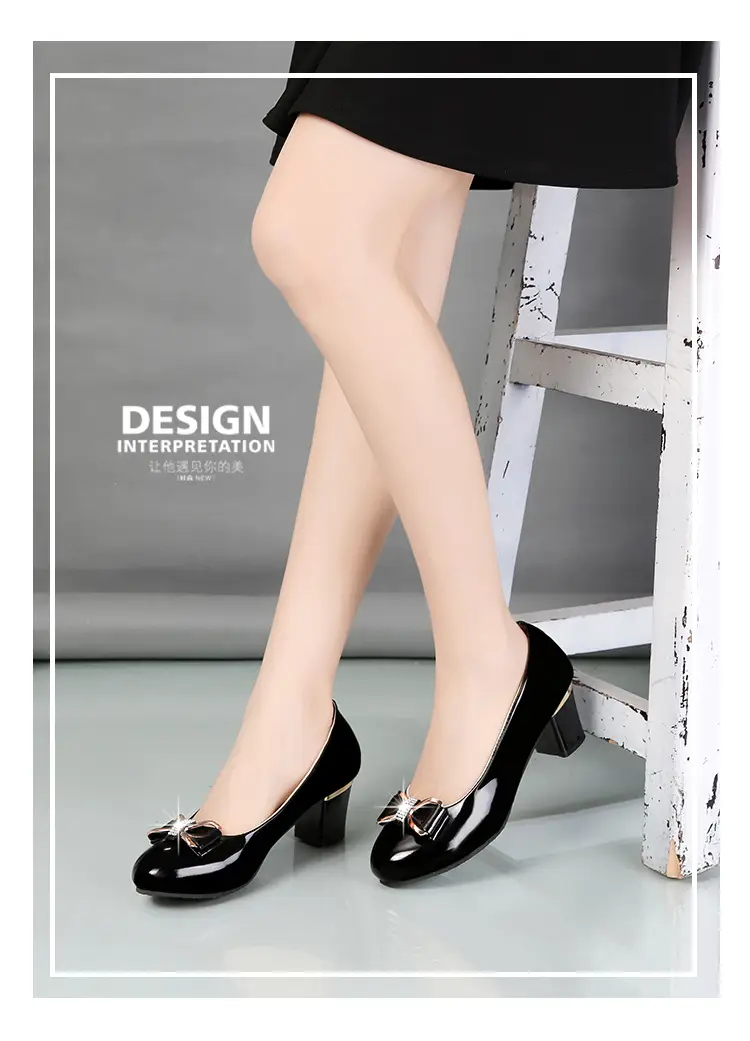 Beige Bow Heeled Women's Shoes 2024 Summer — feature 8