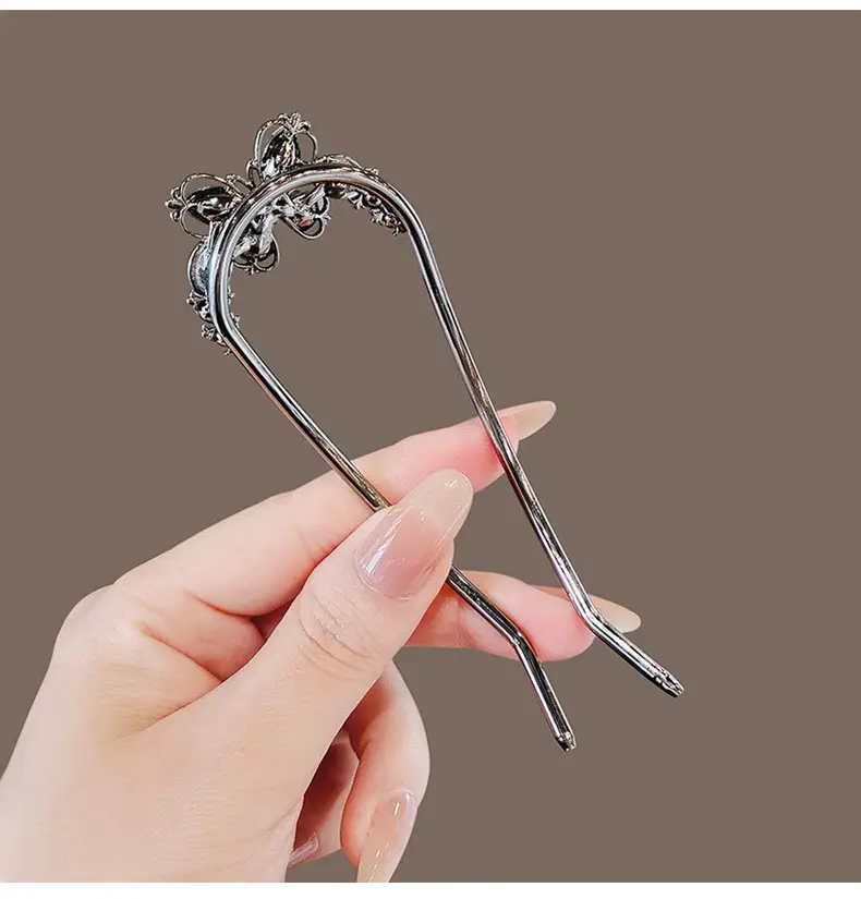 2024 New Rhinestone Pearl Butterfly Hairpin Women — feature 6