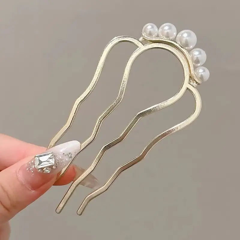 2024 New Rhinestone Pearl Butterfly Hairpin Women - Image 15
