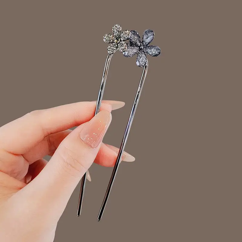2024 New Rhinestone Pearl Butterfly Hairpin Women - Image 3
