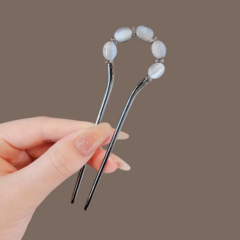 2024 New Rhinestone Pearl Butterfly Hairpin Women - Image 5