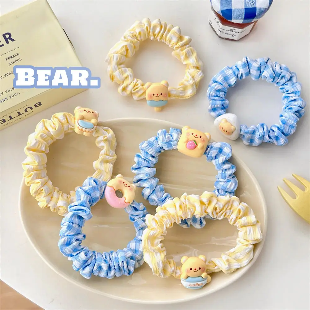 Milk Yellow Bear Hair Ring Set for Girls - Image 15
