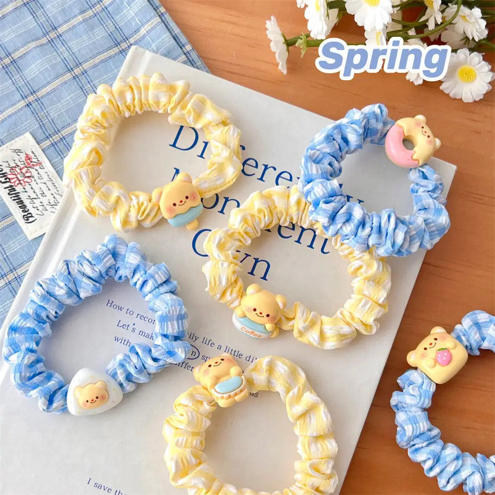 Milk Yellow Bear Hair Ring Set for Girls - Image 17