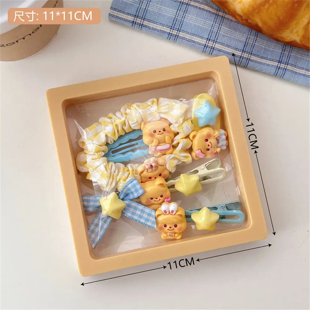 Milk Yellow Bear Hair Ring Set for Girls - Image 11
