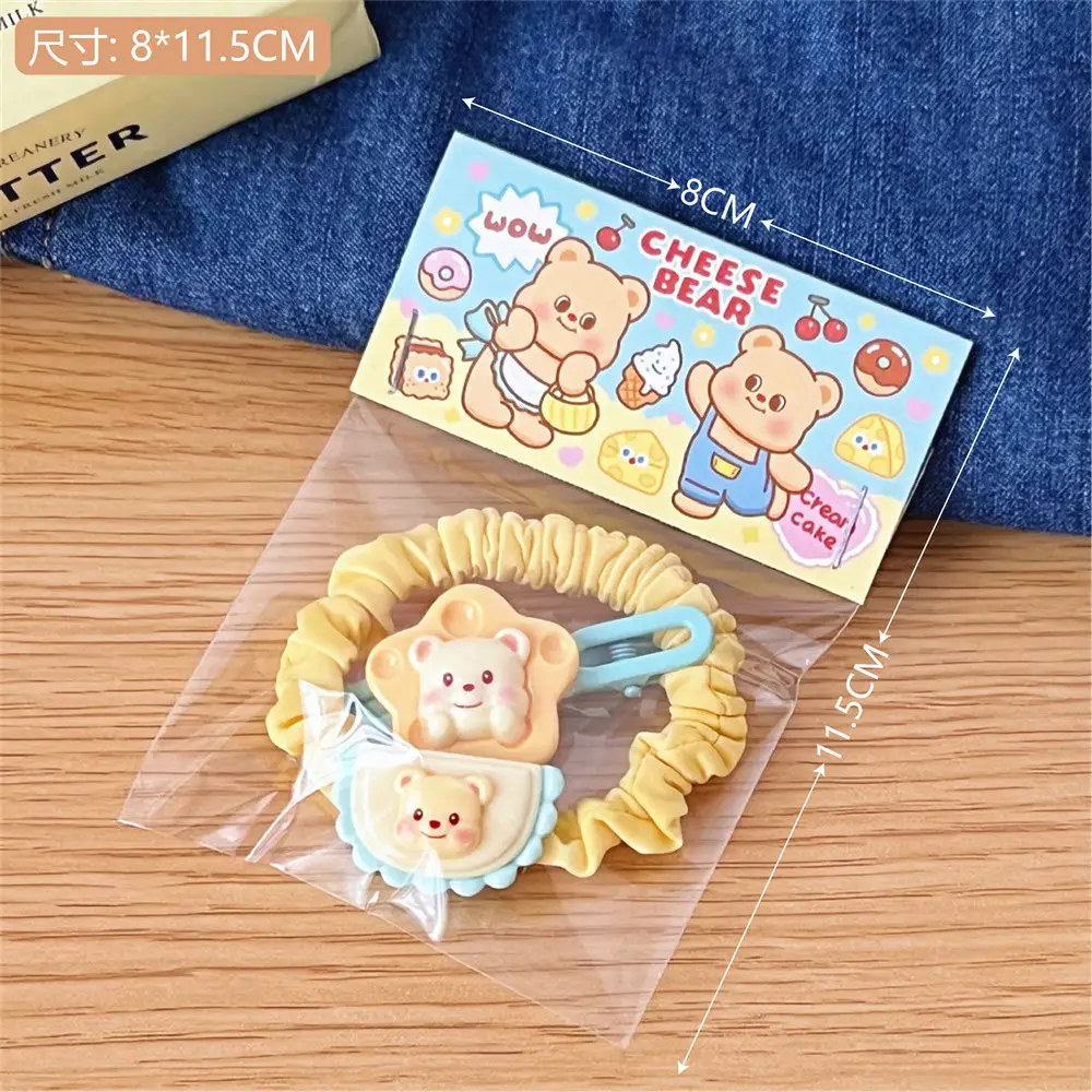 Milk Yellow Bear Hair Ring Set for Girls - Image 13