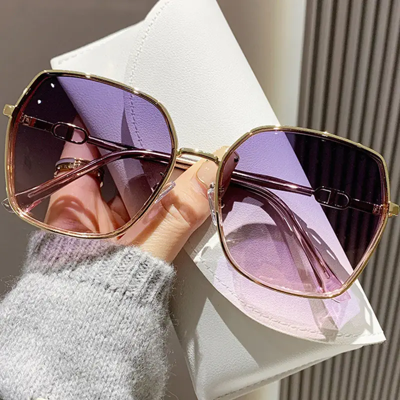 Pink gold frame purple powder tablets