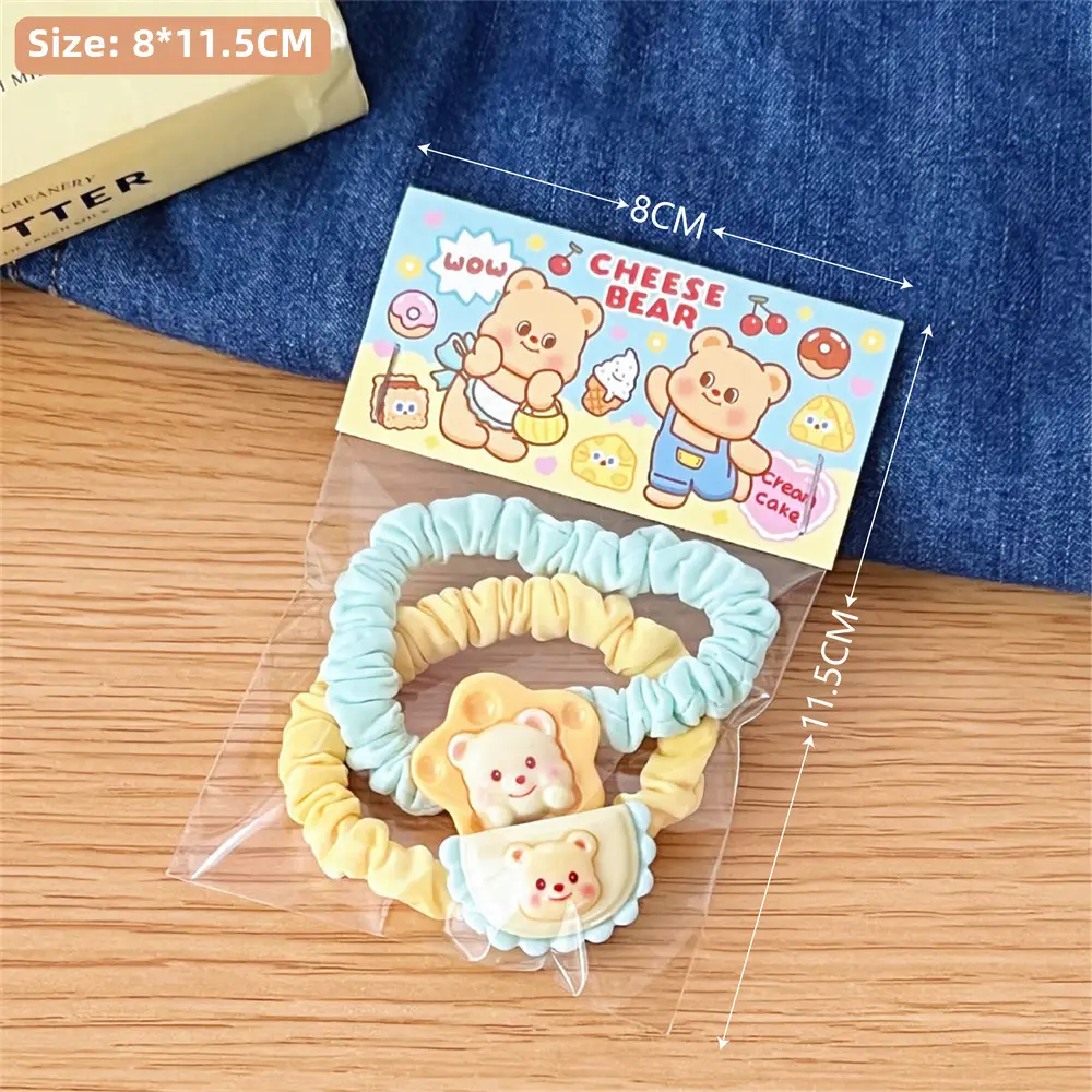 Hello Bear Hair Ring & Elastic Band Set for Girls