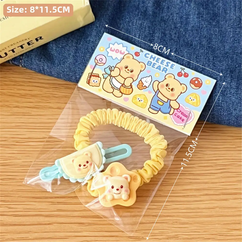 Hello Bear Hair Ring & Elastic Band Set for Girls