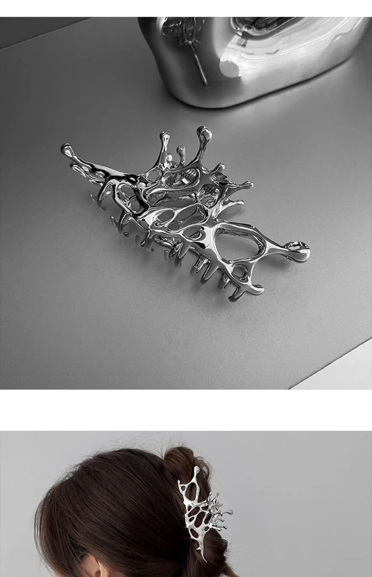 Advanced Sense Metal Liquid Hair Clip Women's Hair Quantity Multi-plate Hair Grab Clip Hair Accessories — feature 2