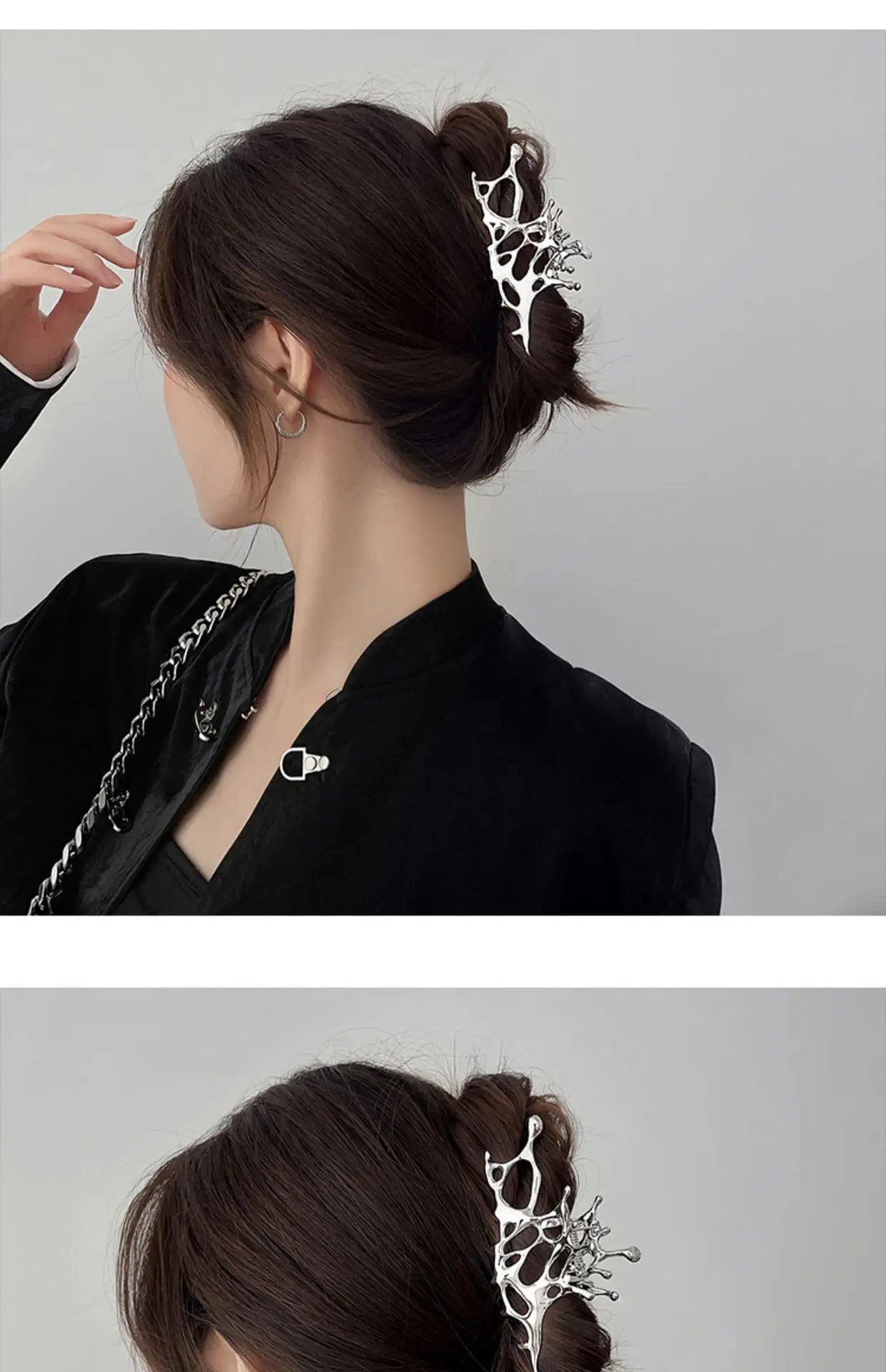 Advanced Sense Metal Liquid Hair Clip Women's Hair Quantity Multi-plate Hair Grab Clip Hair Accessories — feature 6