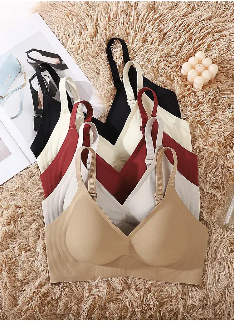 Jelly Soft Bra No Steel Ring Upper Support Gathering Big Chest Small Adjustable Underwear Women's Half Fixed Cup Beautiful Back — feature 14