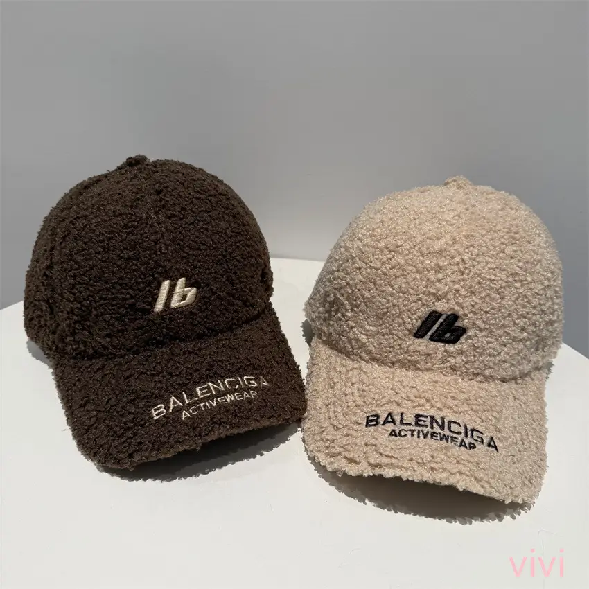 Winter Letter Embroidery Wool Cap Women Men - Image 7
