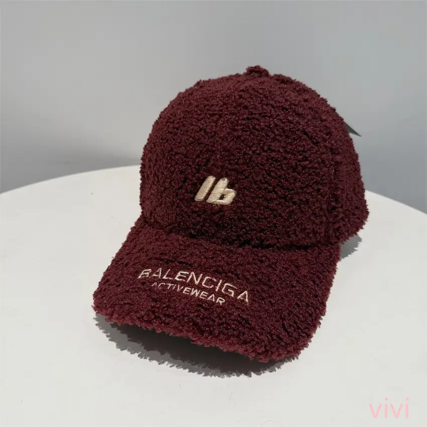 Winter Letter Embroidery Wool Cap Women Men - Image 2