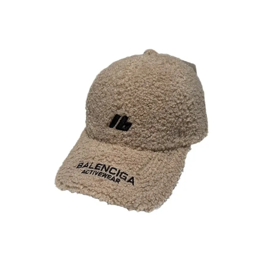 Winter Letter Embroidery Wool Cap Women Men - Image 8