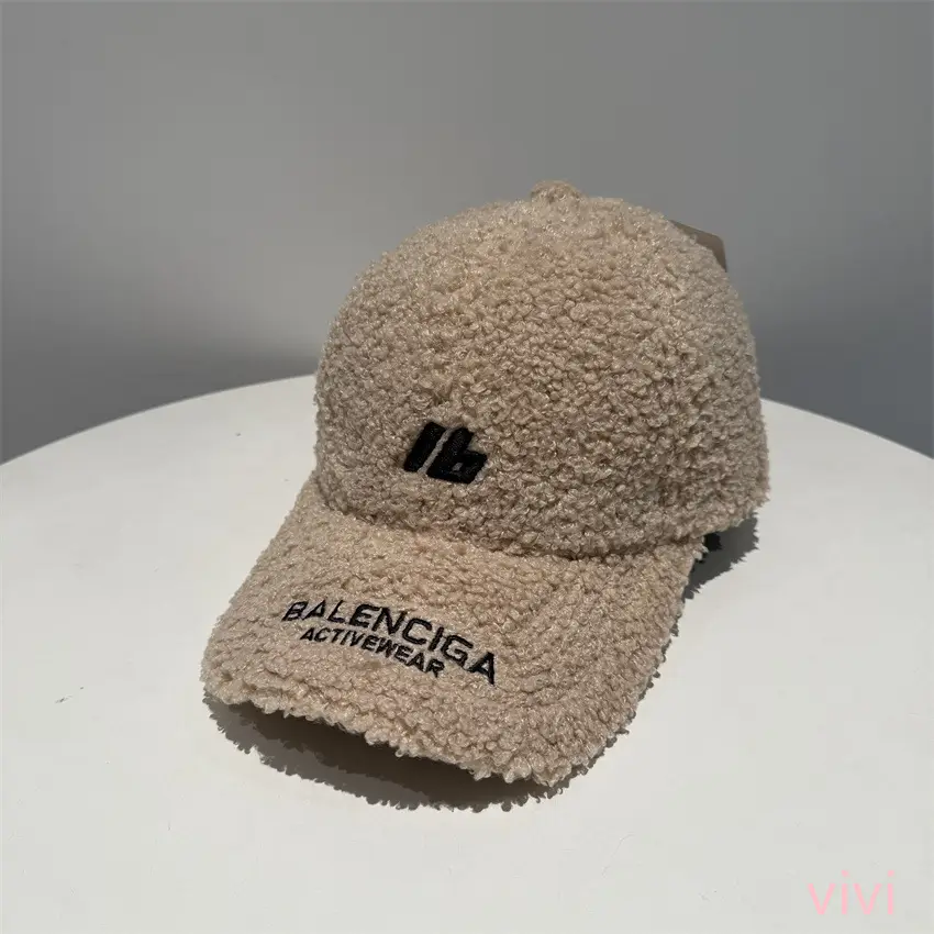 Winter Letter Embroidery Wool Cap Women Men - Image 4