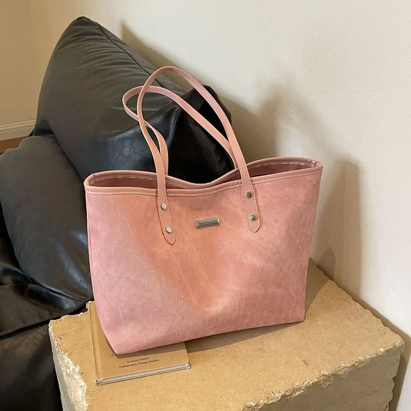 Women's Grey Large Capacity Korean Tote Bag