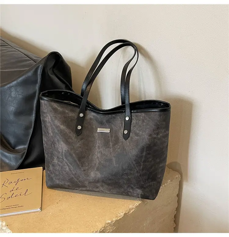 Women's Grey Large Capacity Korean Tote Bag — feature 13