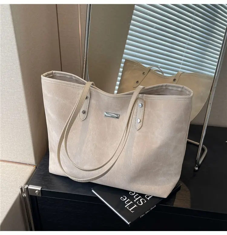 Women's Grey Large Capacity Korean Tote Bag — feature 14