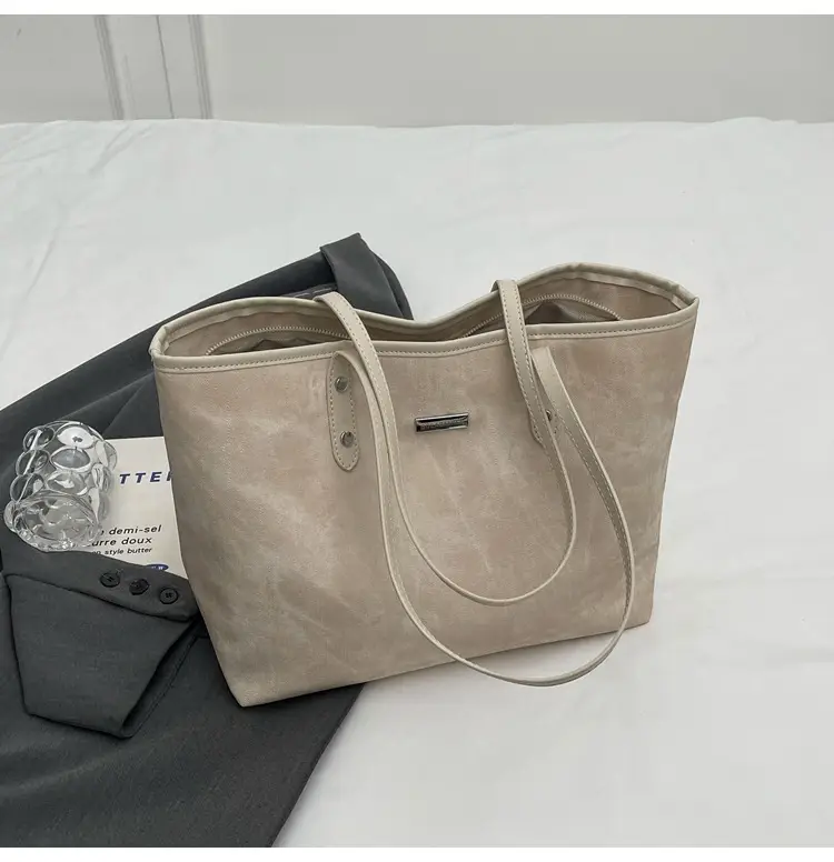 Women's Grey Large Capacity Korean Tote Bag — feature 19