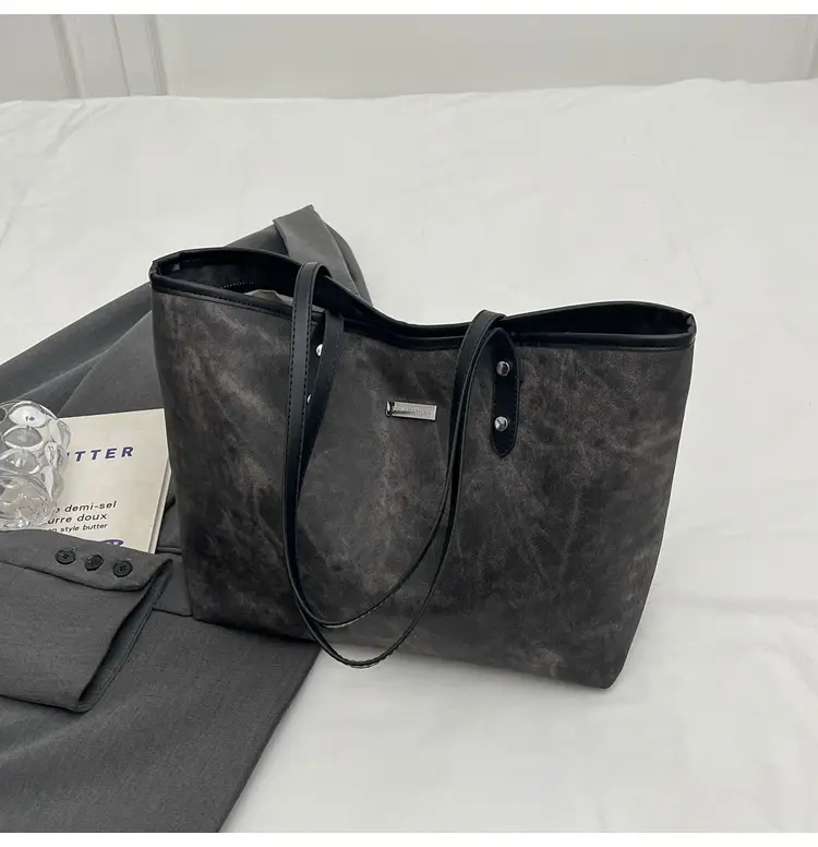 Women's Grey Large Capacity Korean Tote Bag — feature 22