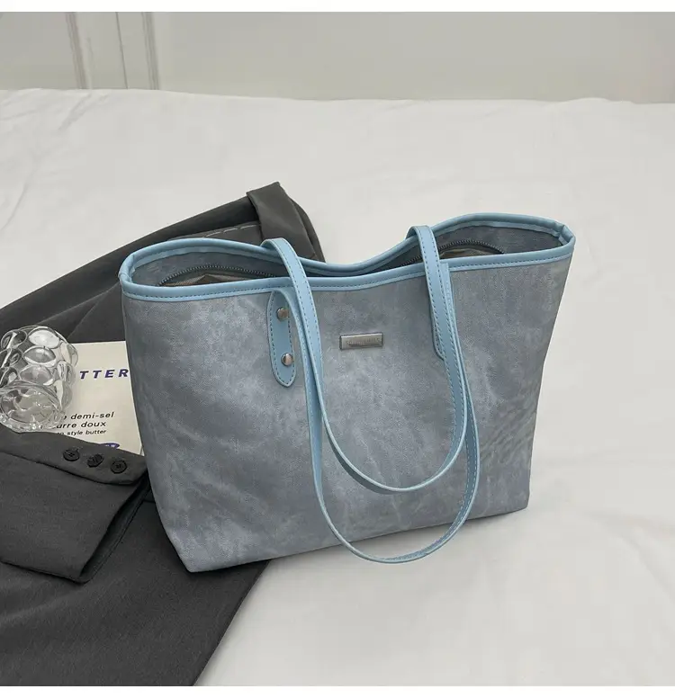 Women's Grey Large Capacity Korean Tote Bag — feature 24