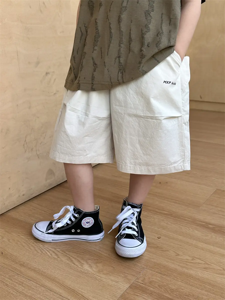 Kids Jacquard T-Shirt Navy Grey Summer Boys — feature 26