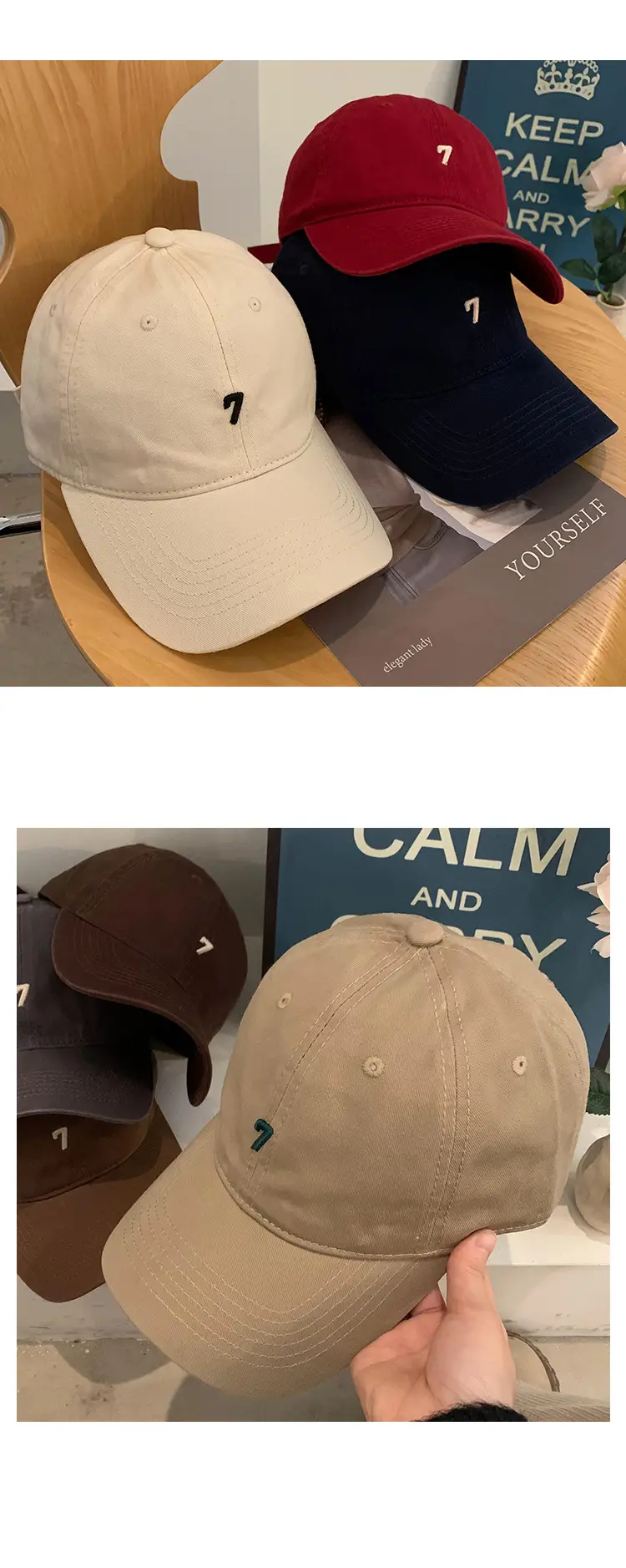 Women's 7-Tone Baseball Cap Wide Brim Extra-large — feature 9