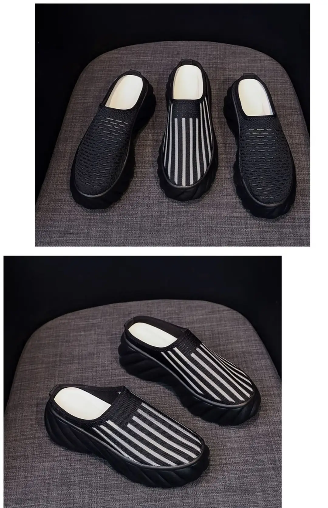Wholesale New Summer Style Mesh Breathable Thick-Soled Baotou Outer Wear Fashionable Sandals Platform Half Slippers for Women Comfortable — feature 24