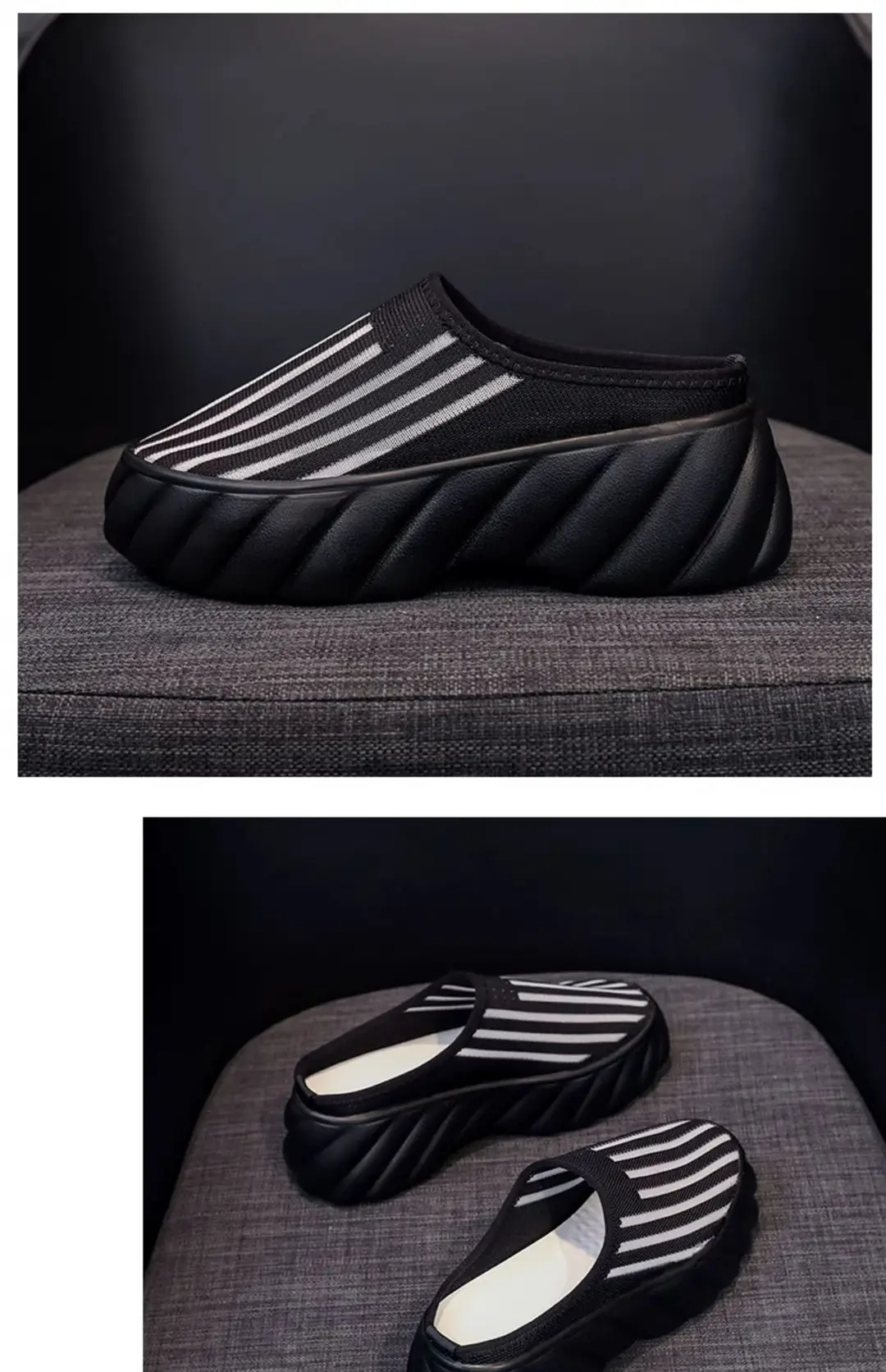 Wholesale New Summer Style Mesh Breathable Thick-Soled Baotou Outer Wear Fashionable Sandals Platform Half Slippers for Women Comfortable — feature 26