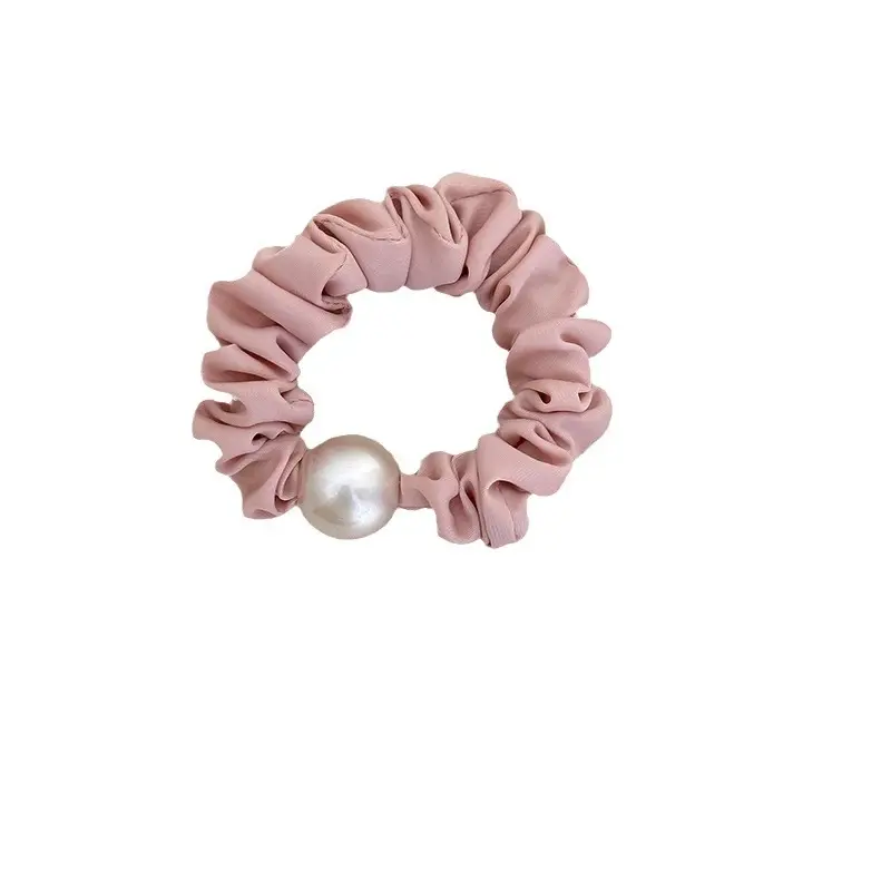 Pink Pearl Hair Scrunchie for Girls Summer - Image 6