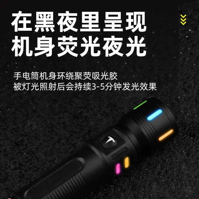 Rechargeable Multi-Function LED Flashlight White Laser