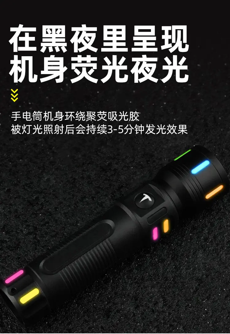 Rechargeable Multi-Function LED Flashlight White Laser — feature 12